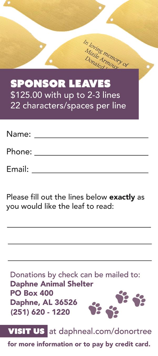 Donor Tree Flyer Back