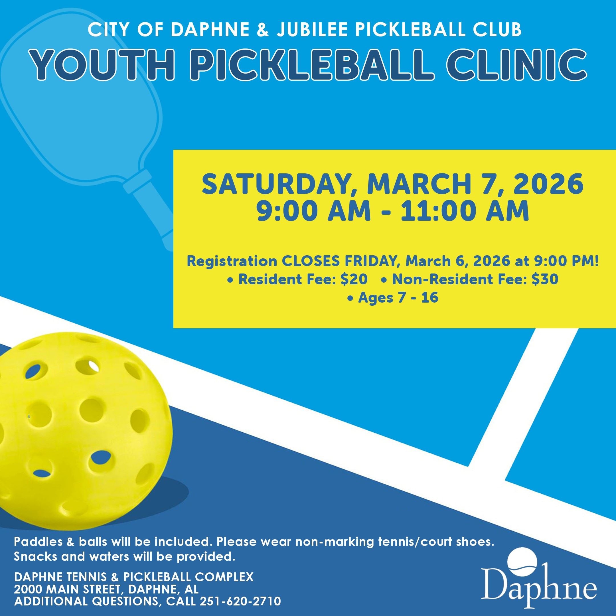 Pickleball Youth Clinic Square